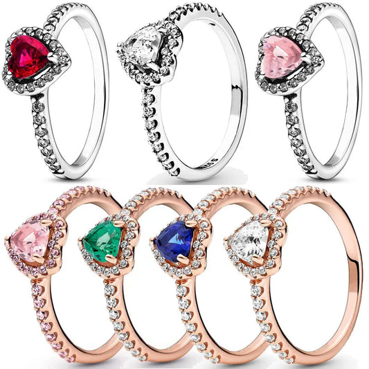 Multicolor Heart-Shaped Ring